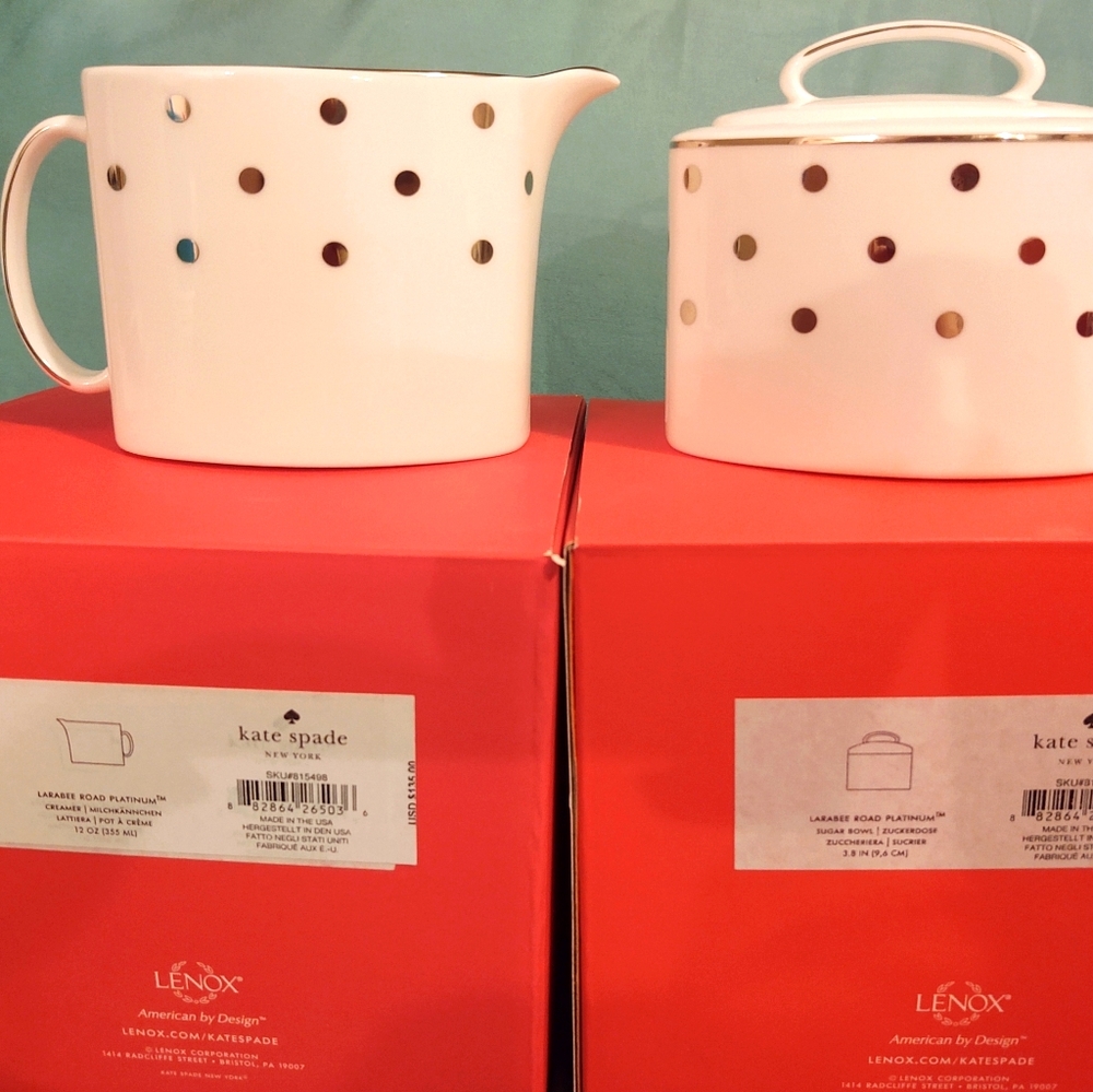 Kate Spade sugar and creamer set